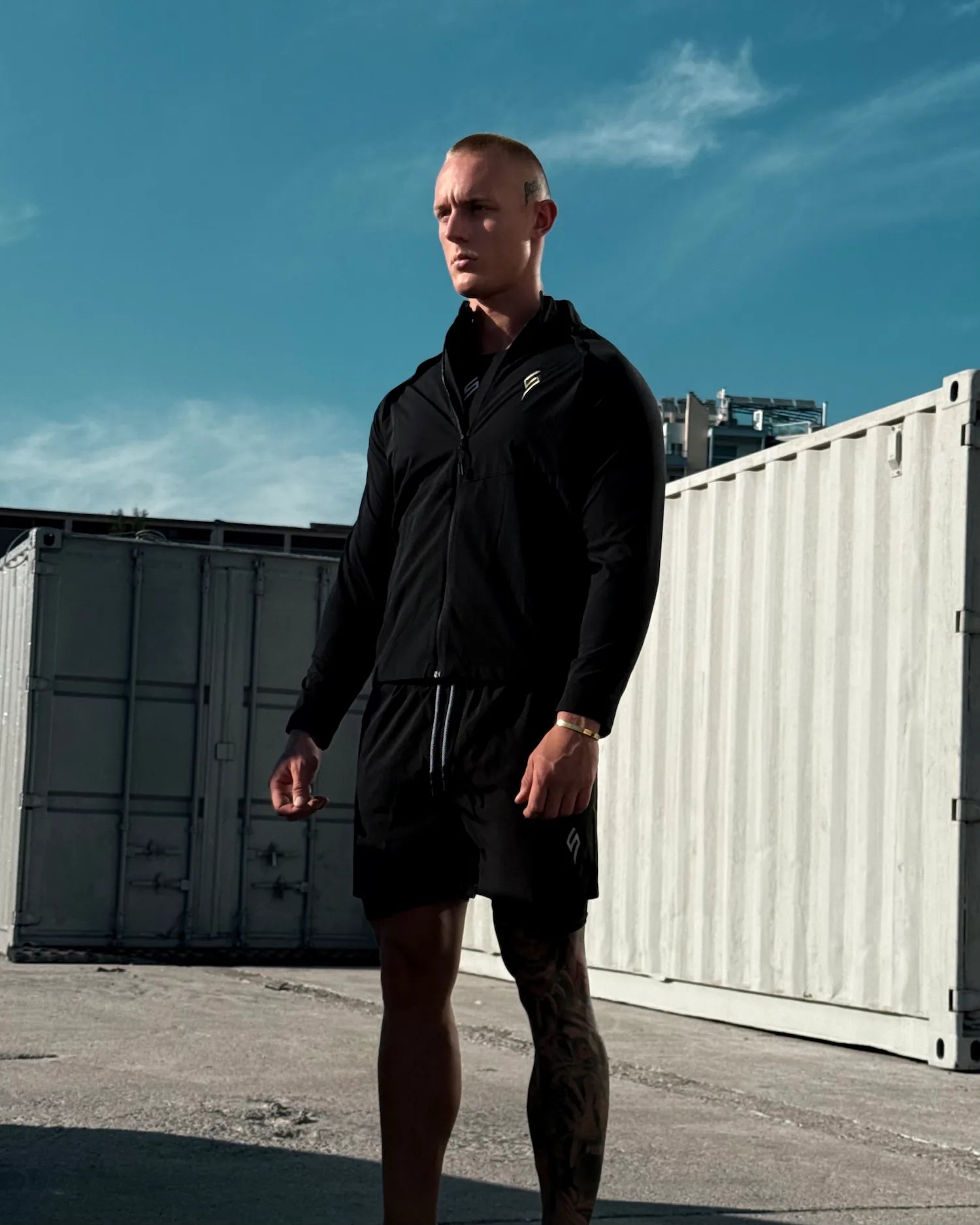 Sigma Model Wearing Our Garments In A Cinematic Scene